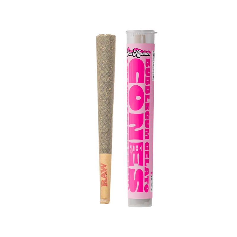 THCP BUBBLGUM GELATO CONES