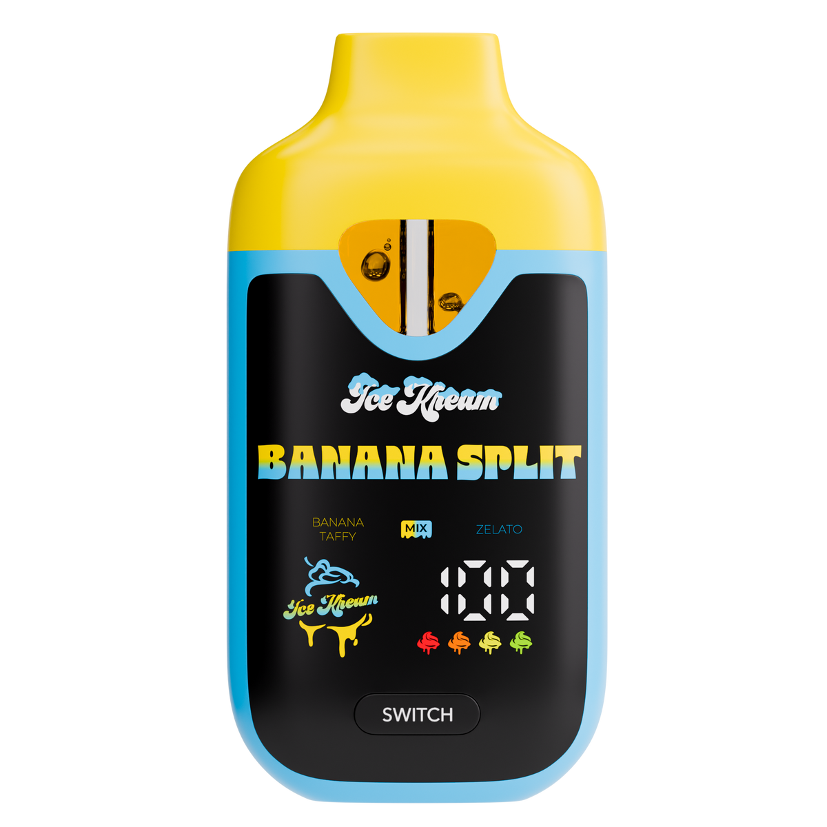 kream disposable vape ICE KREAM'S BANANA SPLIT 3.5ML TRIO – Ice Shop relaxing disposable Are Nexa Vapes Good Flavor:Peach Mango Pineapple