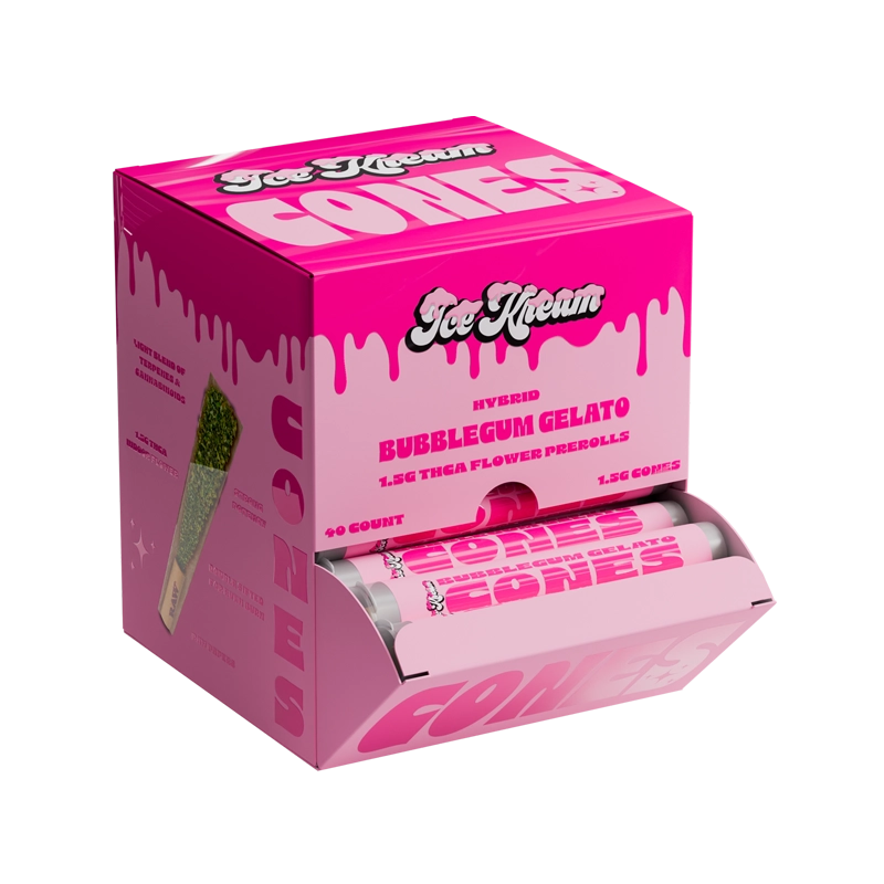 BUBBLEGUM GELATO CONES