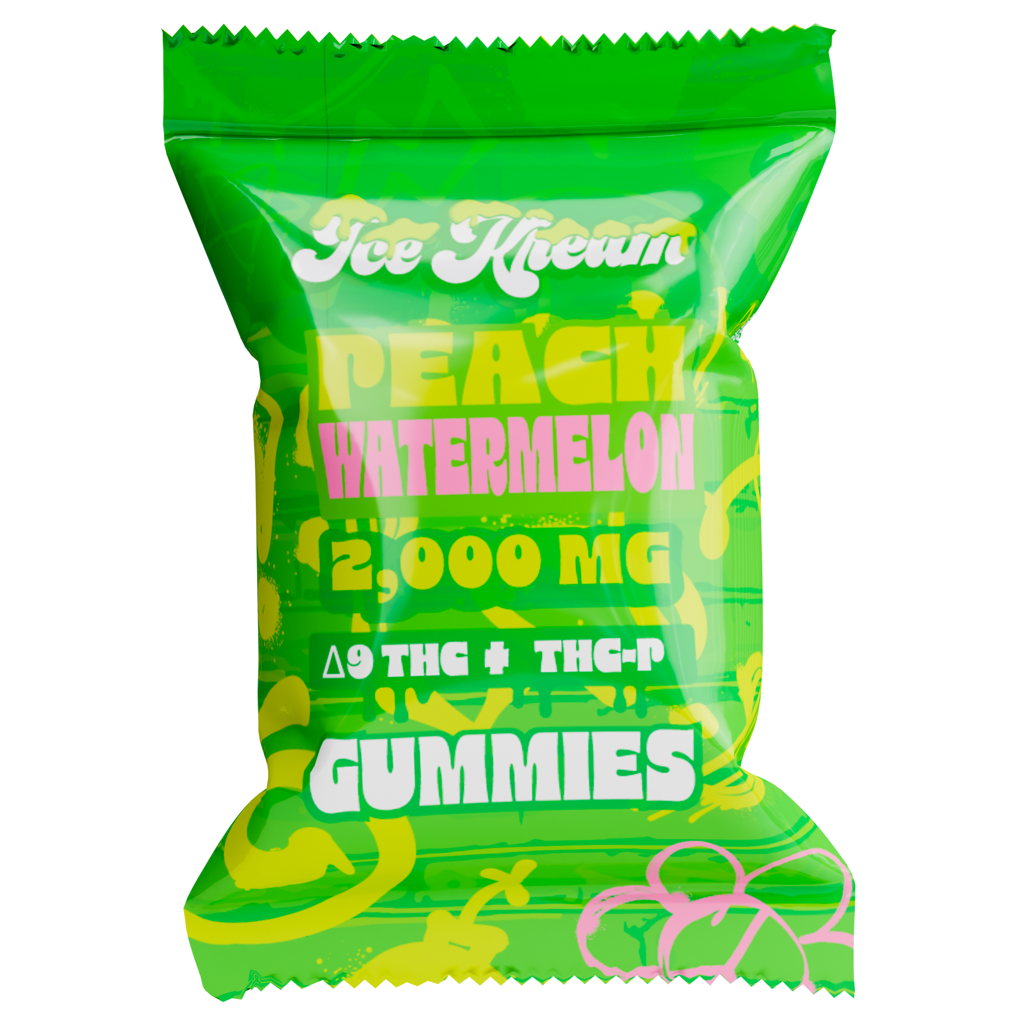 Peach Watermelon Single 2000mg Gummy