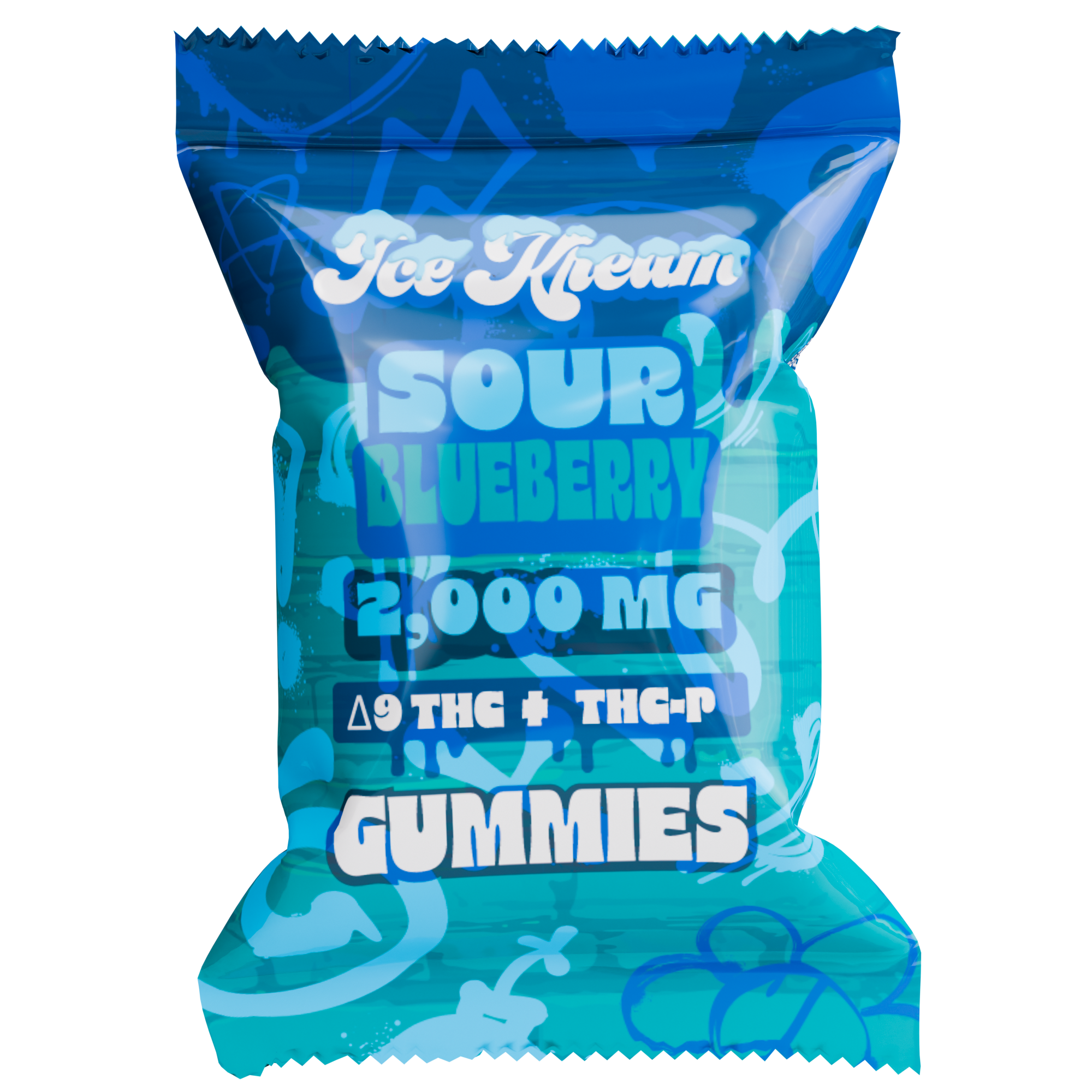 Sour Blueberry Single 2000mg Gummy