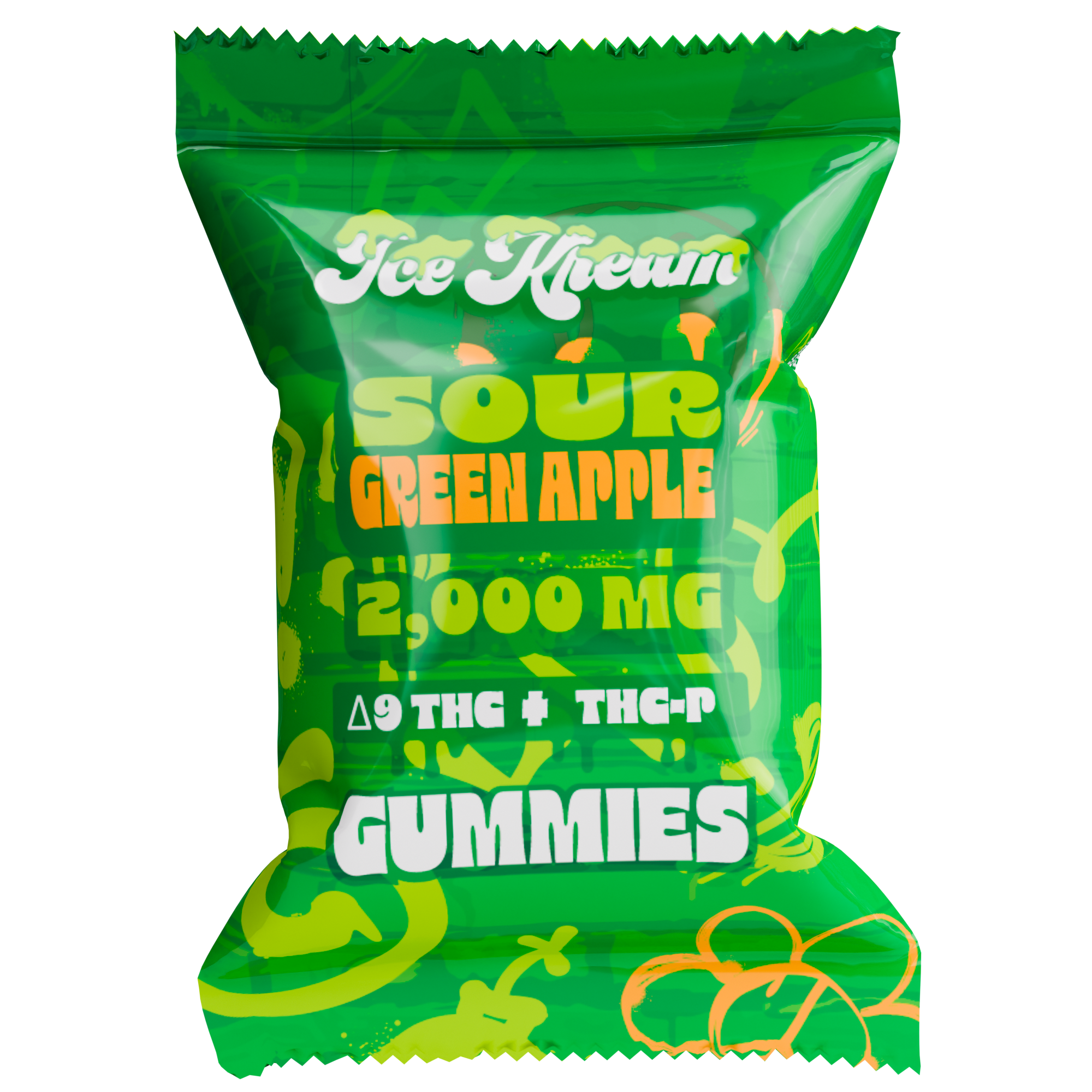 Sour Green Apple Single 2000mg Gummy