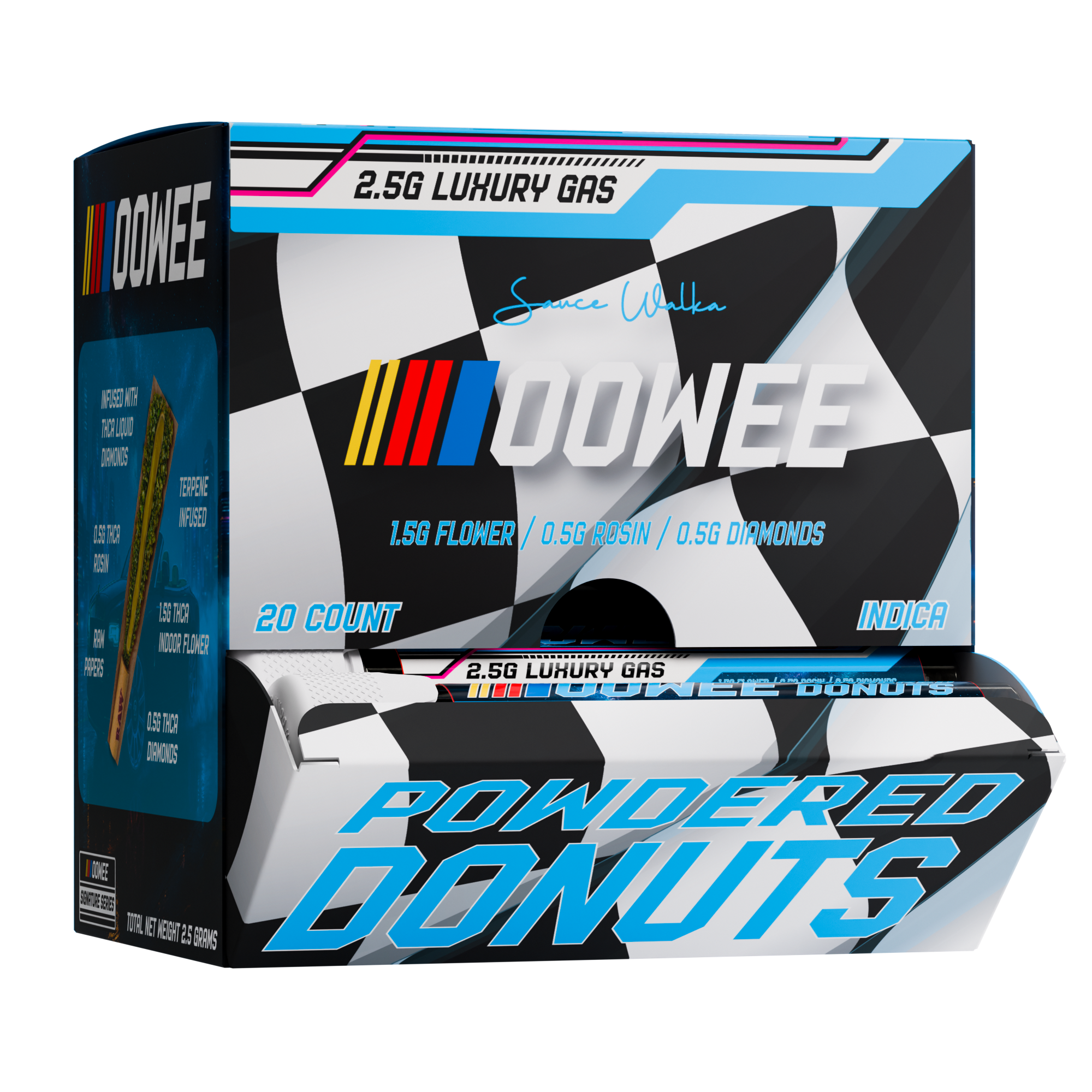 OOWEE LUXURY GAS POWDERED DONUTS