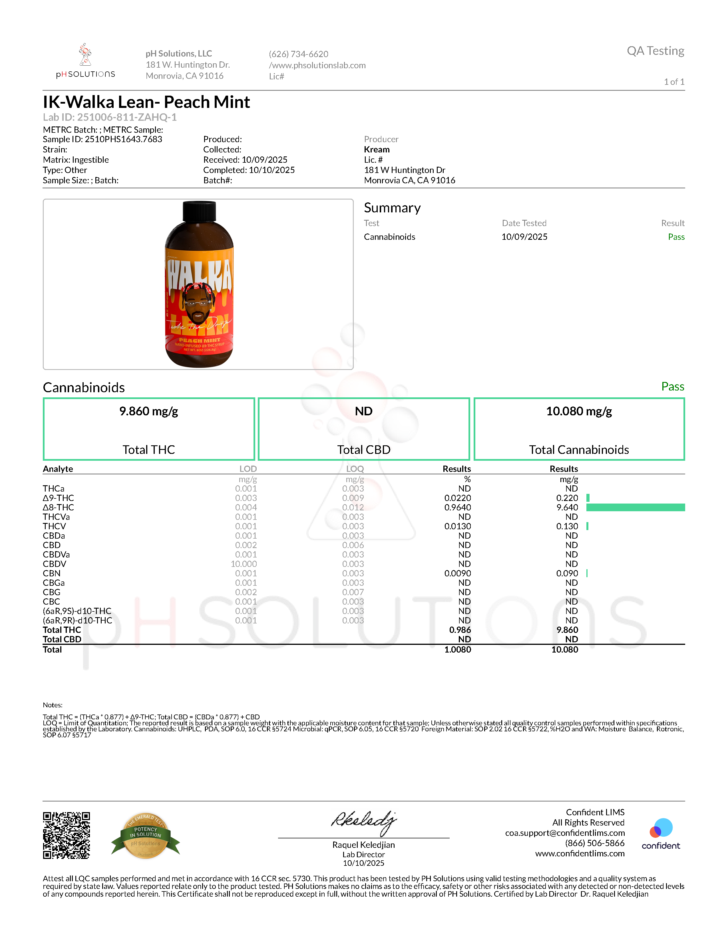 SAUCE WALKA'S PEACH MINT LEAN