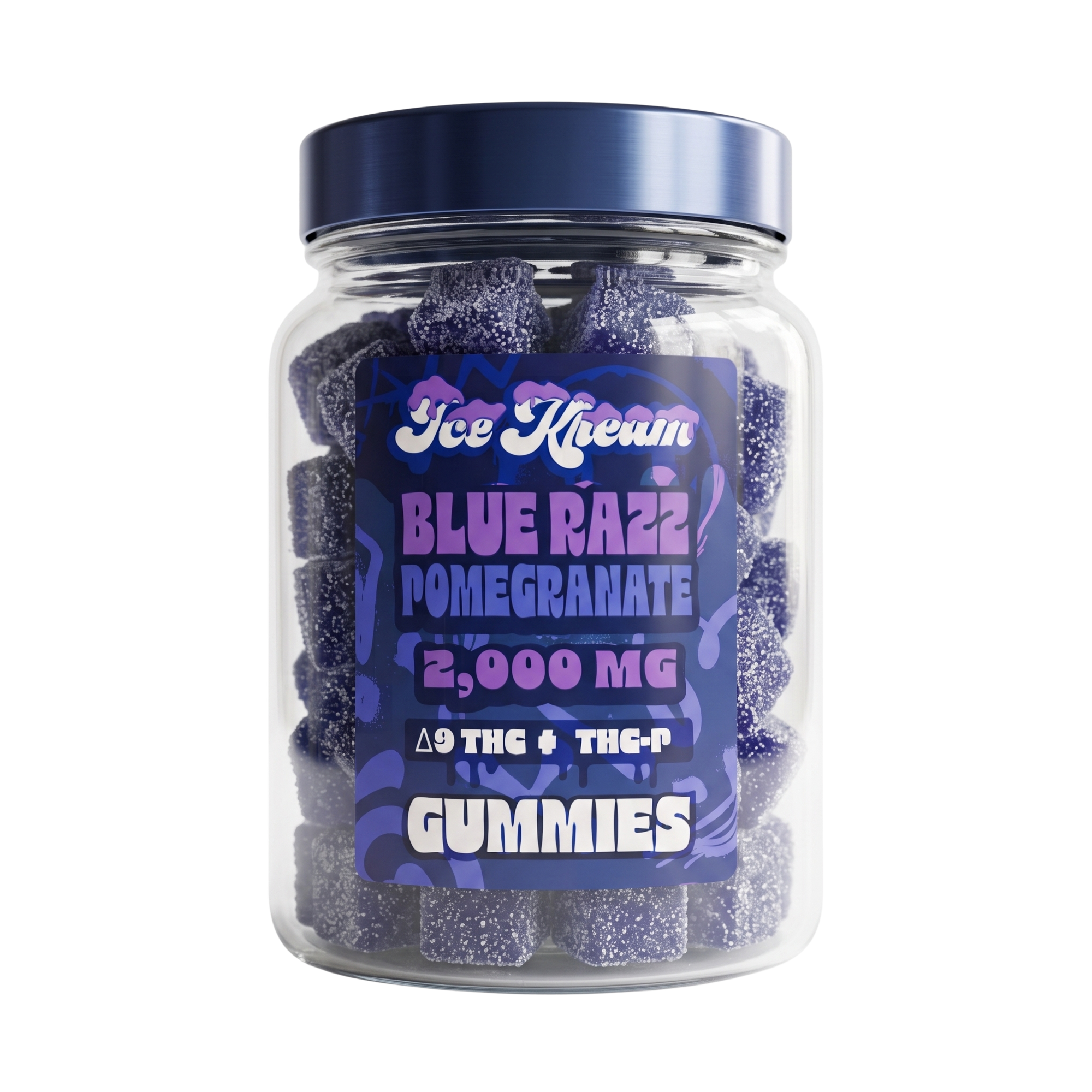 Blue Razz Pomegranate Single 2000mg Gummy