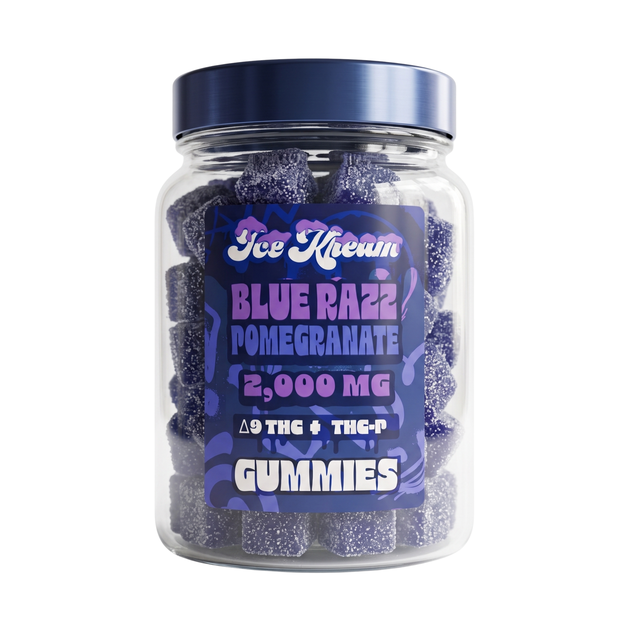 Blue Razz Pomegranate Single 2000mg Gummy