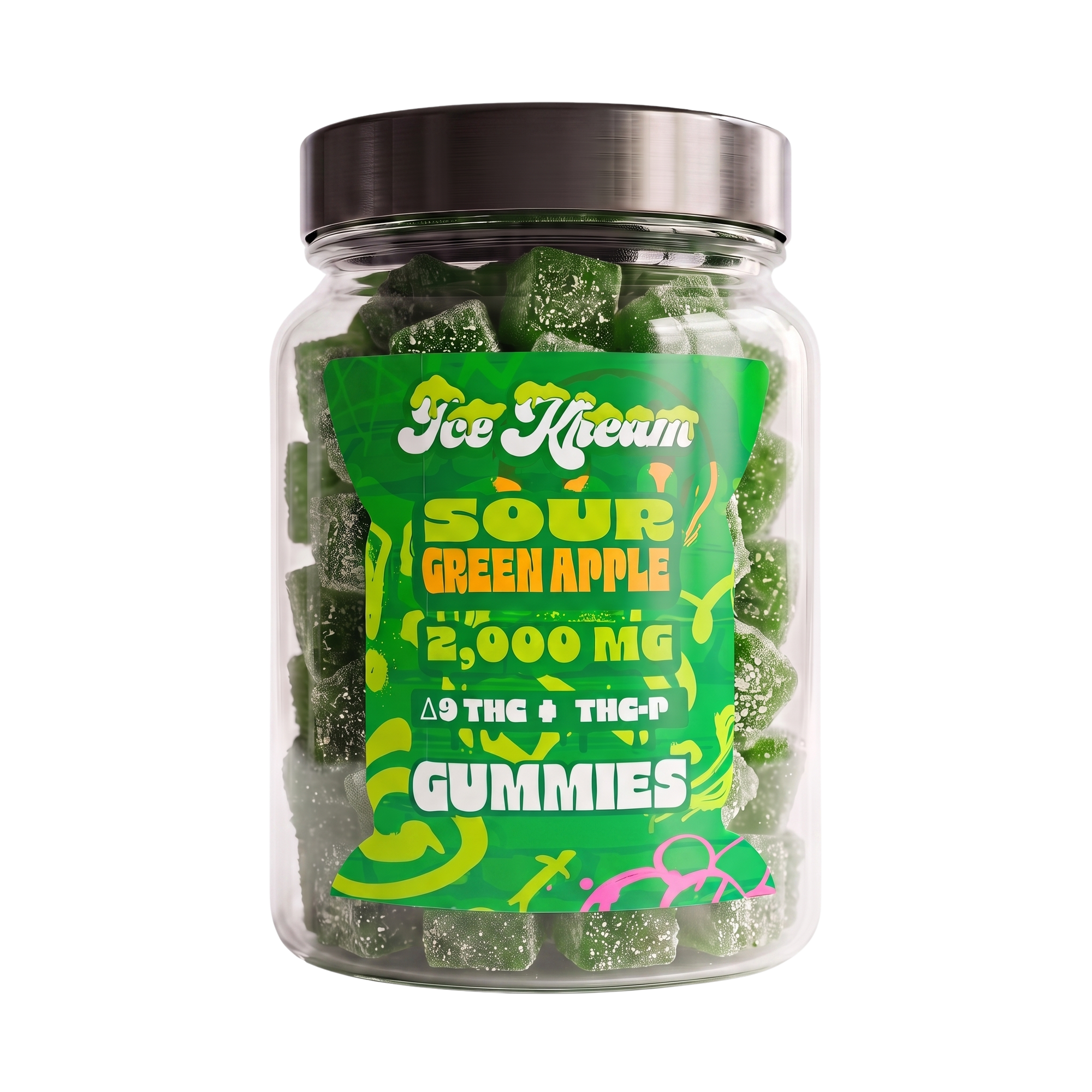 Sour Green Apple Single 2000mg Gummy