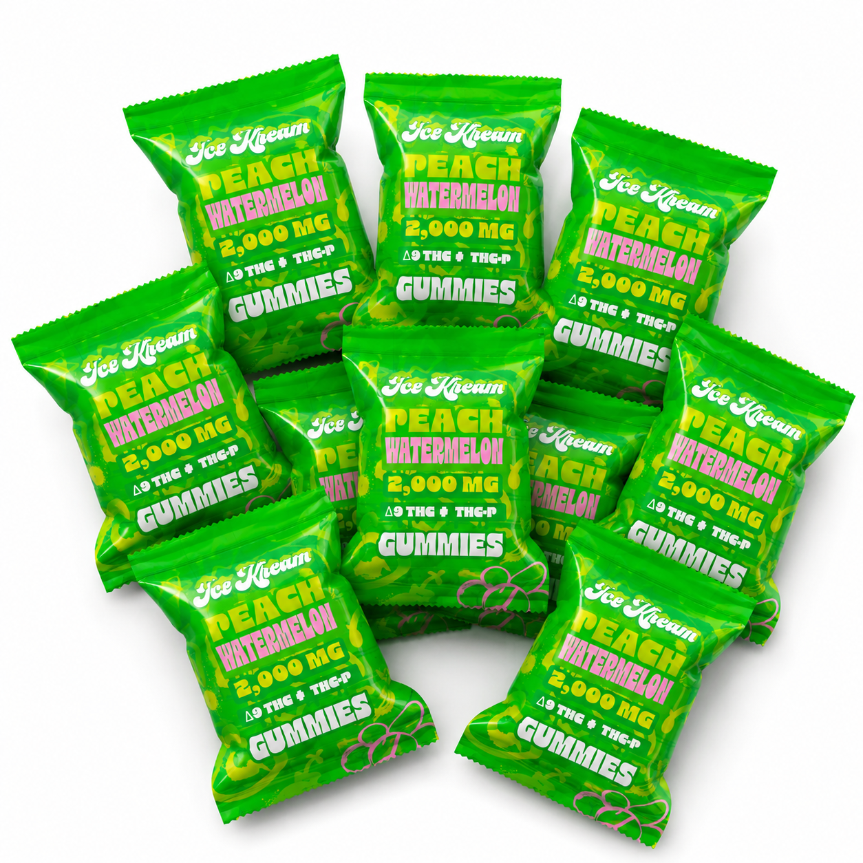 Peach Watermelon Single 2000mg Gummy