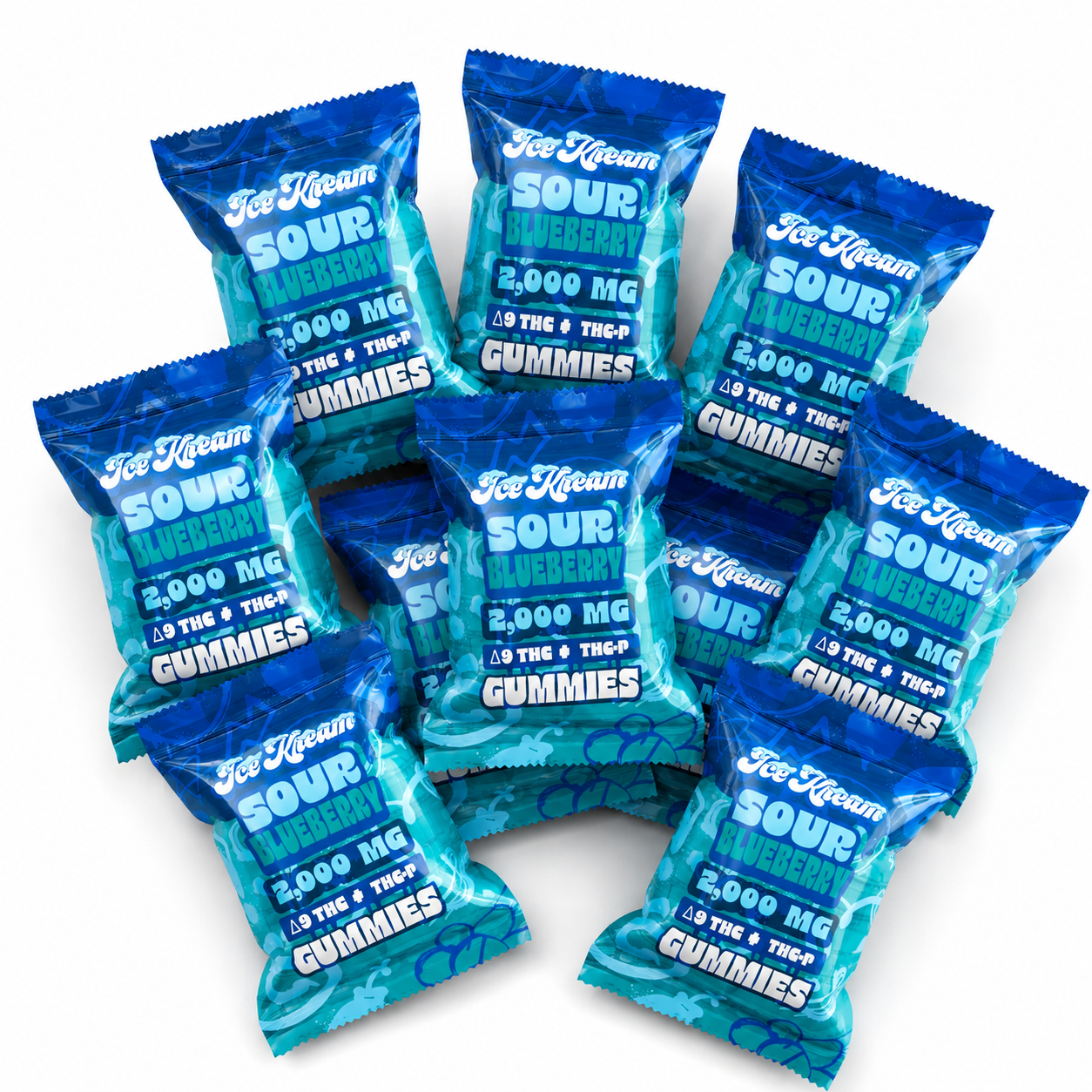 Sour Blueberry Single 2000mg Gummy