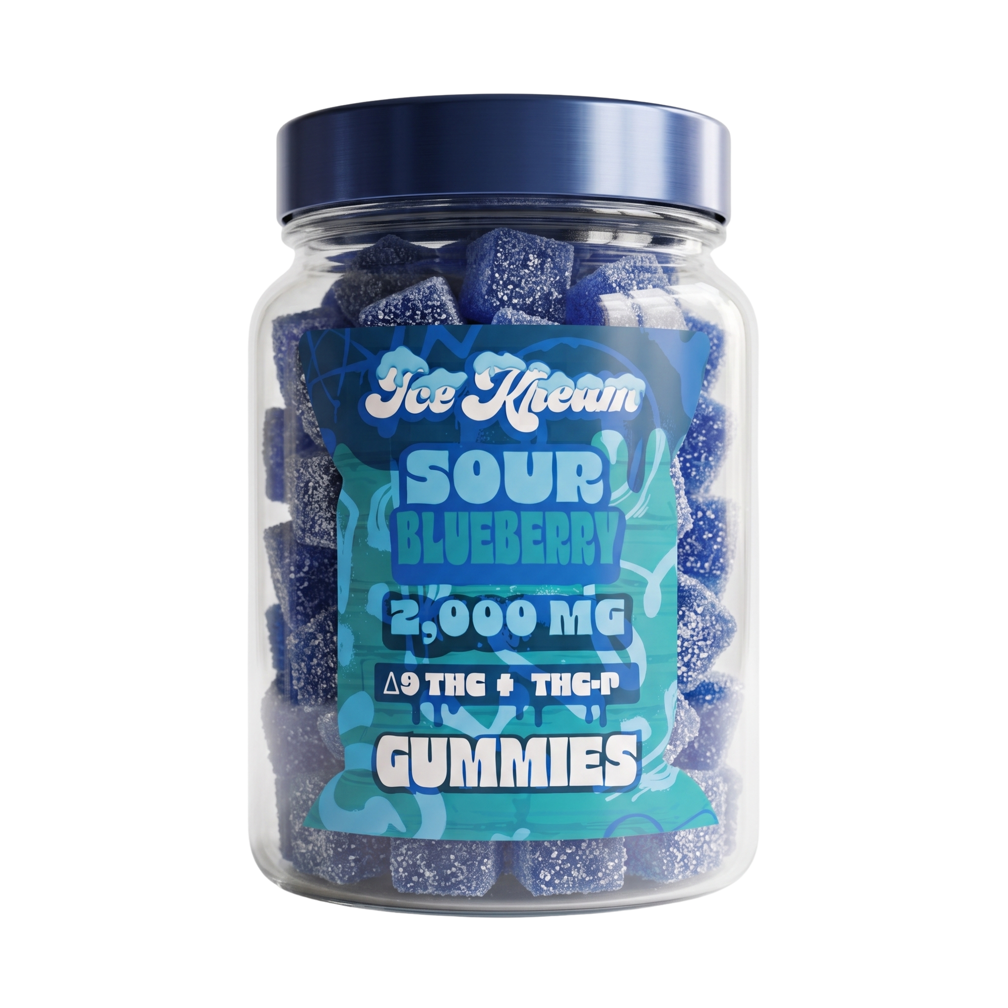 Sour Blueberry Single 2000mg Gummy