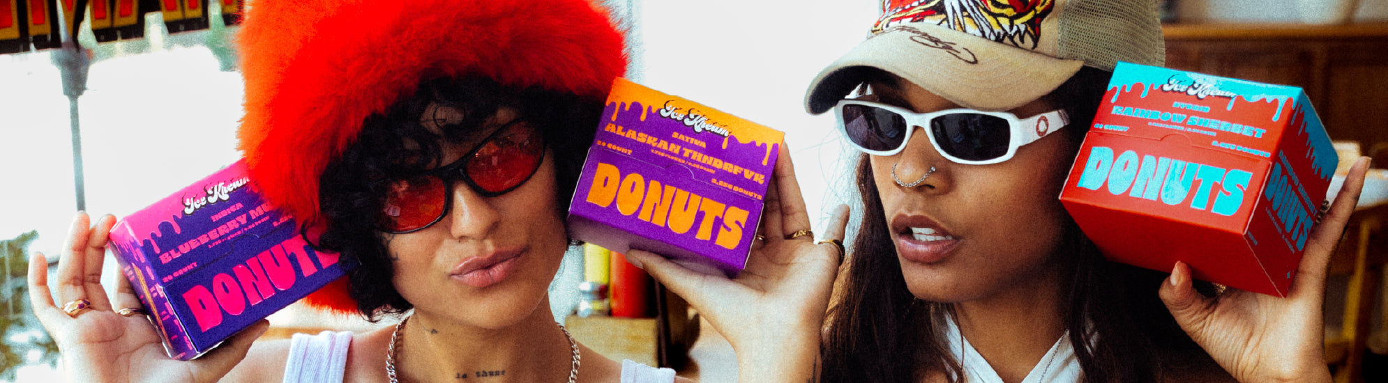 Lifestyle web banner for Ice Kream Shop featuring branded design and promotional graphics