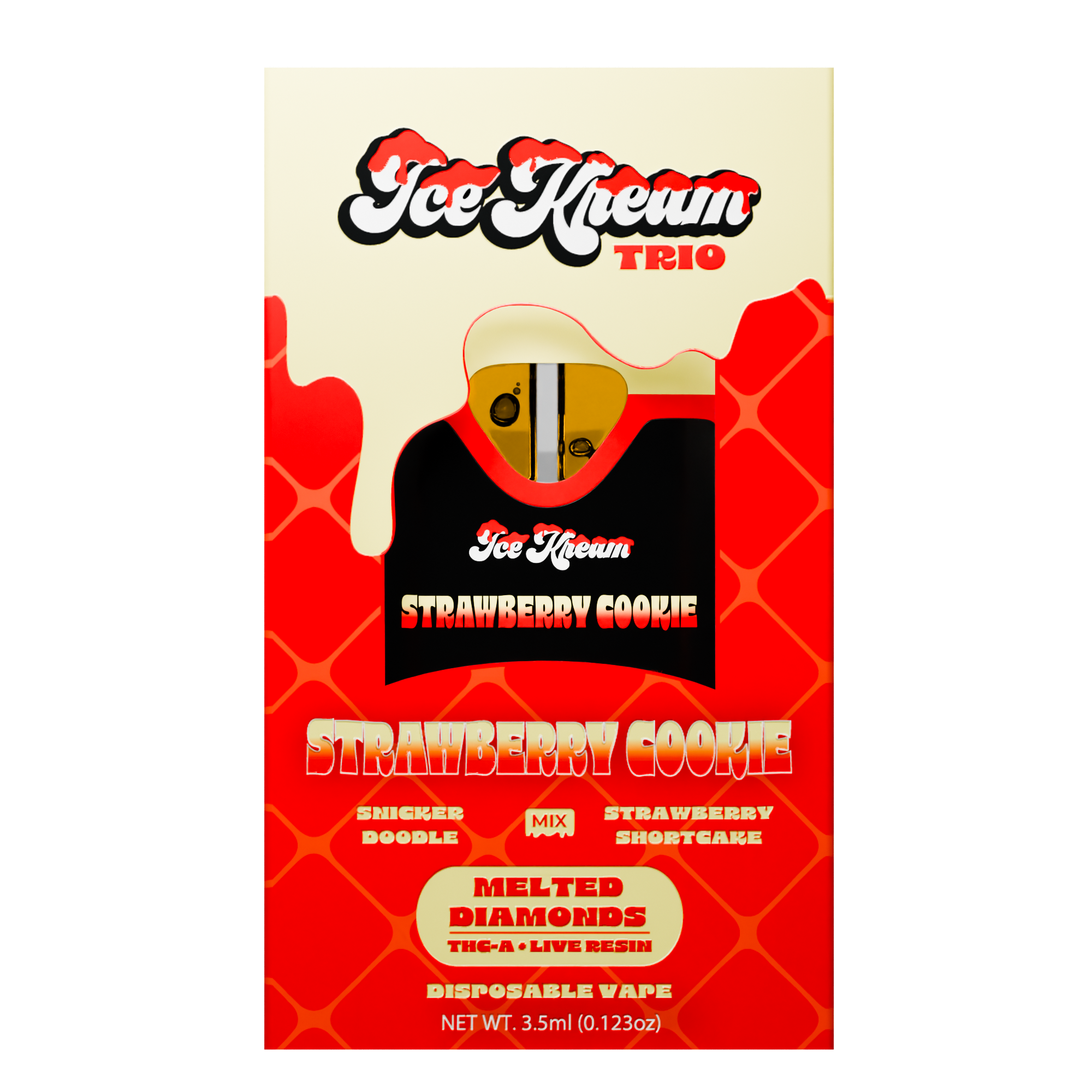 Strawberry Cookie Trio Vape Ice Kream Shop Strawberry Cookie Trio Vape Ice Kream Shop
